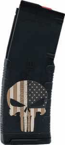 Black Rain Ordnance MAG30PUNISHW/FLAG Magazine 30rd 223 Rem/5.56 NATO Punisher American Flag Engraving Fits AR-15 Platform
