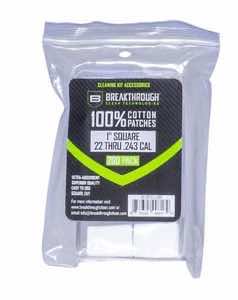 Breakthrough Clean BTCPS1200 Square Patches .22-243 Cal 200 pieces