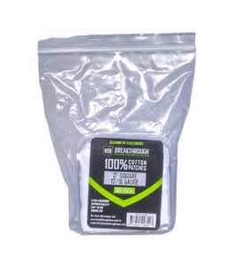 Breakthrough Clean BTCPS350 Square Cleaning Patches 100% Cotton 50 Pack For 12-16 Guage