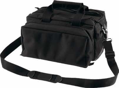 Bulldog BD910 Deluxe Range Bag Black Nylon Water-Resistant Outer Shell, Adjustable Strap, Removeable Divider, Storage Pockets, Deluxe Padding
