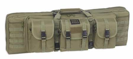 Bulldog BDT4037G BDT Tactical Single Green Nylon, 3 Accessory Pockets, Deluxe Padded Backstraps, Lockable Zippers & Padded