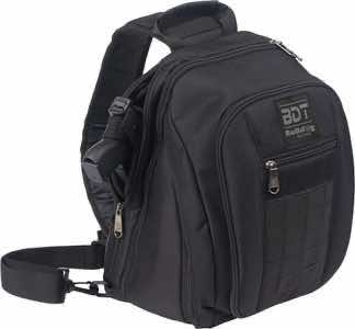 Bulldog BDT408B BDT Tactical Sling Pack Small Style Nylon w/ Black Finish, Padded Compartments, Conceal Carry Pockets & Includes Universal Holster