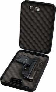Bulldog BD1126 Personal Vault Combination/Key Entry Black Powder Coat Steel Holds 1 Handgun 9.50