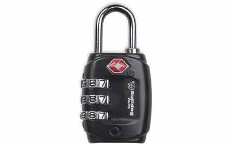 Bulldog BD8020 TSA Lock Open With Combination Black Steel