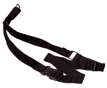 Caldwell 156215 Single Point Tactical Sling Black Nylon with Adjustable Bungee Design, Quick Detach Carabiner, for AR Platform Rifles