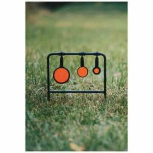 Caldwell 147072 Plink n Swing Triple Spin Target Rimfire Pistol/Rifle Steel Black/Orange Impact Enhancement Motion 1.75