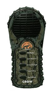 Cass Creek 065 Ergo Electronic Crow Call, 5 Authentic Calls, Bark Camouflage Finish, Includes Belt Clip