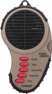 Cass Creek 969 Ergo Electronic Turkey Call, 5 Authentic Turkey Sounds, Brown Plastic Includes Belt Clip