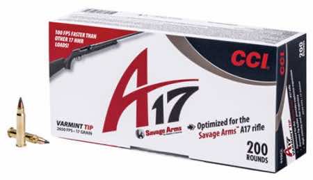 CCI 949CC A17 Varmint Tip 17 HMR 17 gr Varmint Tipped 200 Per Box/ 10 Case