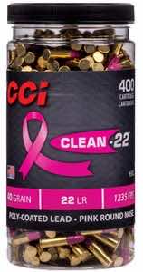 CCI 955CC Clean-22 Rimfire 22 LR 40 gr Lead Round Nose 400 Per Box/ 8 Case