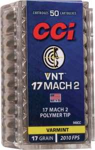 CCI 948CC VNT Rimfire 17 Mach 2 17 gr Varmint Tipped 50 Per Box/ 100 Case