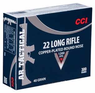 CCI 956 AR Tactical 22LR 40gr Copper Plated Round Nose 300 Per Box/10 Case