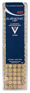 CCI 0056 Subsonic Small Game 22 LR 40 gr Lead Hollow Point 100 Per Box/ 50 Case