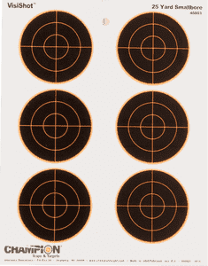 Champion Targets 45803 VisiShot Bullseye Paper Hanging 25 yds Small Bore Rifle 8.50