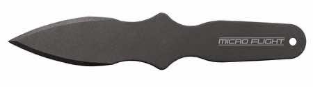 Cold Steel CS80STMB Micro Flight Thrower Fixed Plain Spear Point Black 550C Steel Blade/Handle