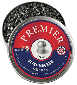 Crosman LUM177 Premier Ultra Magnum 177 Lead Domed Heavy Pellet 500 Per Tin