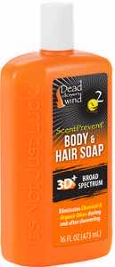 Dead Down Wind 121618 Shampoo/Body Wash Odor Eliminator Unscented Scent 16 oz