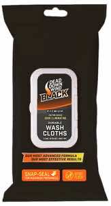 Dead Down Wind 13725 Wash Cloths Black Premium Odor Eliminator Unscented Scent 40 Count
