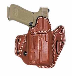 DeSantis Gunhide 201TA2SZ0 Vengeance Scabbard OWB Tan Leather Fits Sig P320C/P250C w/RD, Belt Slide, Right Hand
