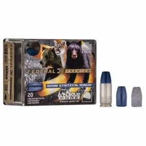 Federal P10SHC1 Premium 10mm Auto 200 gr Solid Core Synthetic Flat Nose 20 Per Box/ 10 Case