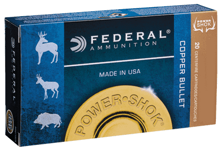 Federal A300W180LFA Power-Shok Copper 300 Win Mag 180 gr Copper Hollow Point 20 Per Box/10 Case