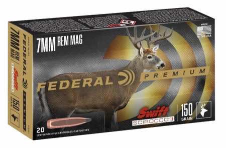Federal P7RSS1 Premium 7mm Rem Mag 150 gr Swift Scirocco II 20 Per Box/ 10 Case