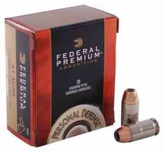 Federal P45HS1 Premium Personal Defense 45 ACP 230 gr Hydra-Shok Jacketed Hollow Point 20 Per Box/ 25 Case
