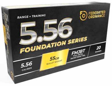Nemo Arms 556M193NA-55-FO 5.56mm 55 gr Full Metal Jacket Boat Tail 20 Per Box/50 Case