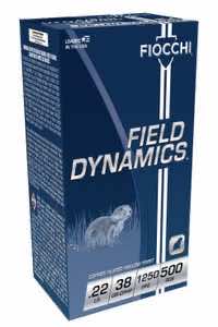 Fiocchi 22FHVCHP Field Dynamics High Velocity 22 LR 38 gr Copper Plated Hollow Point 50 Per Box/ 100 Case