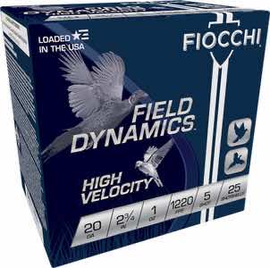 Fiocchi 20HV5 Field Dynamics High Velocity 20 Gauge 2.75