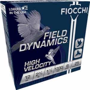 Fiocchi 12HV8 Field Dynamics High Velocity 12 Gauge 2.75
