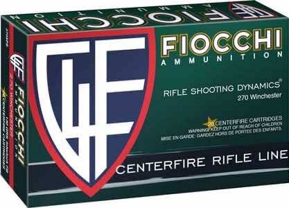 Fiocchi 270SPB Field Dynamics 270 Win 130 gr Pointed Soft Point 20 Per Box/ 10 Case