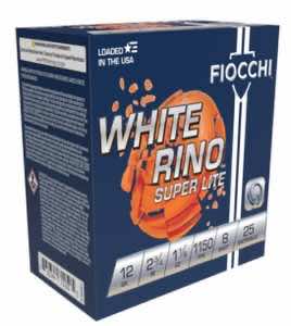 Fiocchi 12WRSL8 Exacta Target White Rino Super Light 12 Gauge 2.75