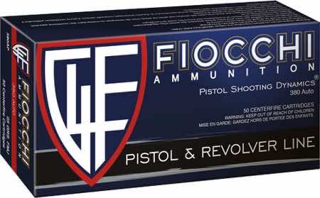 Fiocchi 380AP Range Dynamics 380ACP 95gr Full Metal Jacket 50 Per Box/20 Case