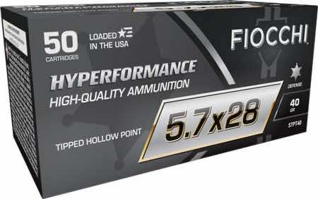Fiocchi 57PT40 Hyperformance 5.7x28mm 40 gr Tipped Hollow Point 50 Per Box/ 10 Case