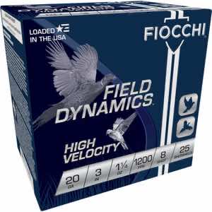 Fiocchi 203HV8 Field Dynamics High Velocity 20 Gauge 3