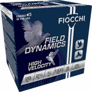 Fiocchi 28HV8 Field Dynamics High Velocity 28 Gauge 2.75