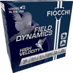 Fiocchi 16HV75 Field Dynamics High Velocity 16 Gauge 2.75