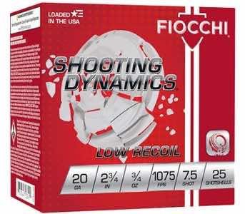 Fiocchi 20LITE75 Exacta Target Low Recoil Trainer 20 Gauge 2.75