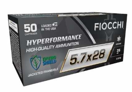 Fiocchi 57JF35 Hyperformance 5.7x28mm 35 gr Jacketed Frangeable 50 Per Box/ 10 Case