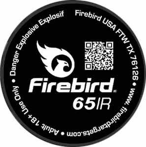 Firebird USA 65IR 65IR Moving Trajectory Static White Smoke Universal Firearm 65mm 10 Targets
