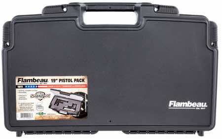 Flambeau 6455SC Safe Shot Pistol Pack Case Black Polymer Holds 2 Pistols
