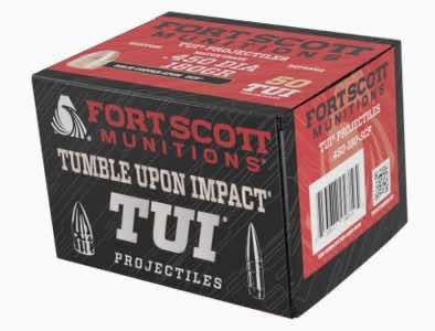 Fort Scott Munitions 450180SCV Tumble Upon Impact (TUI) 45ACP 180gr Solid Copper Spun 20 Per Box/25 Case