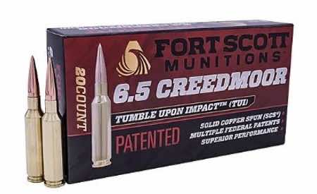Fort Scott Munitions 65CM123SCV11 Tumble Upon Impact (TUI) Rifle 6.5 Creedmoor 123 gr Solid Copper Spun 20 Per Box/ 10 Case