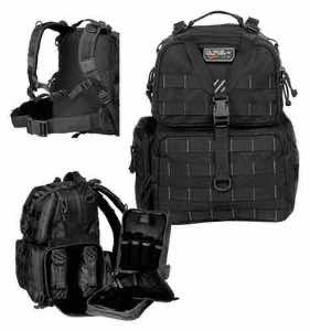 GPS Bags T1612BPB Tactical Range Black 1000D Nylon Teflon Coating 3 Handguns