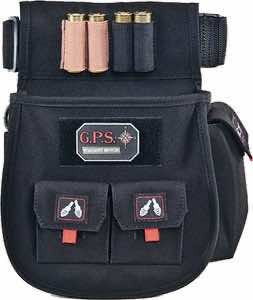 GPS Bags 1094CSP Deluxe Double Shotshell Pouch Black Polyester Waist Mount