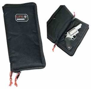 GPS Bags 1265PS Pistol Sleeve Large Black Nylon with Locking Zippers & Thin Design Holds 1 Handgun