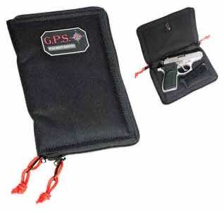 GPS Bags GPS865PS Pistol Sleeve Medium Black Nylon with Locking Zippers & Thin Design Holds 1 Handgun