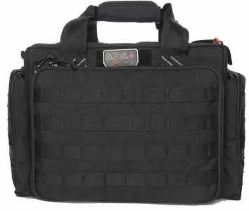 GPS Bags GPST1714LRB Tactical Black 1000D Nylon Teflon Coating with Foam Cradle Holds 5 Handguns, Storage Pockets & Handgun Sleeve Includes Ammo Dump Cups