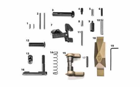 Geissele Automatics Ultra Duty Lower Parts Kit DDC, Ambi Safety, Oversized Bolt Release/Catch for AR-15